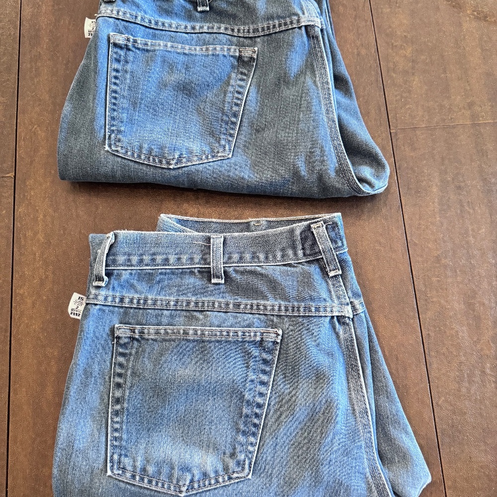 Tydale - group of 2 - MADE IN USA - 36 x 34 light blue jeans - flame resistant